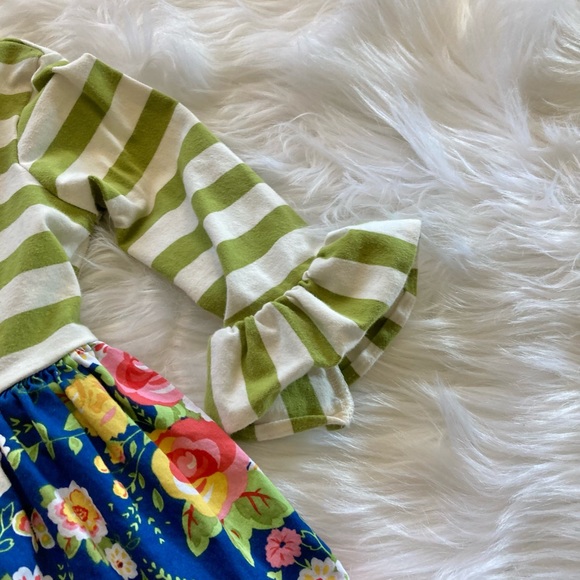 Counting Daisies Striped Floral Print Ruffle 2 Piece Set - Picture 5 of 15